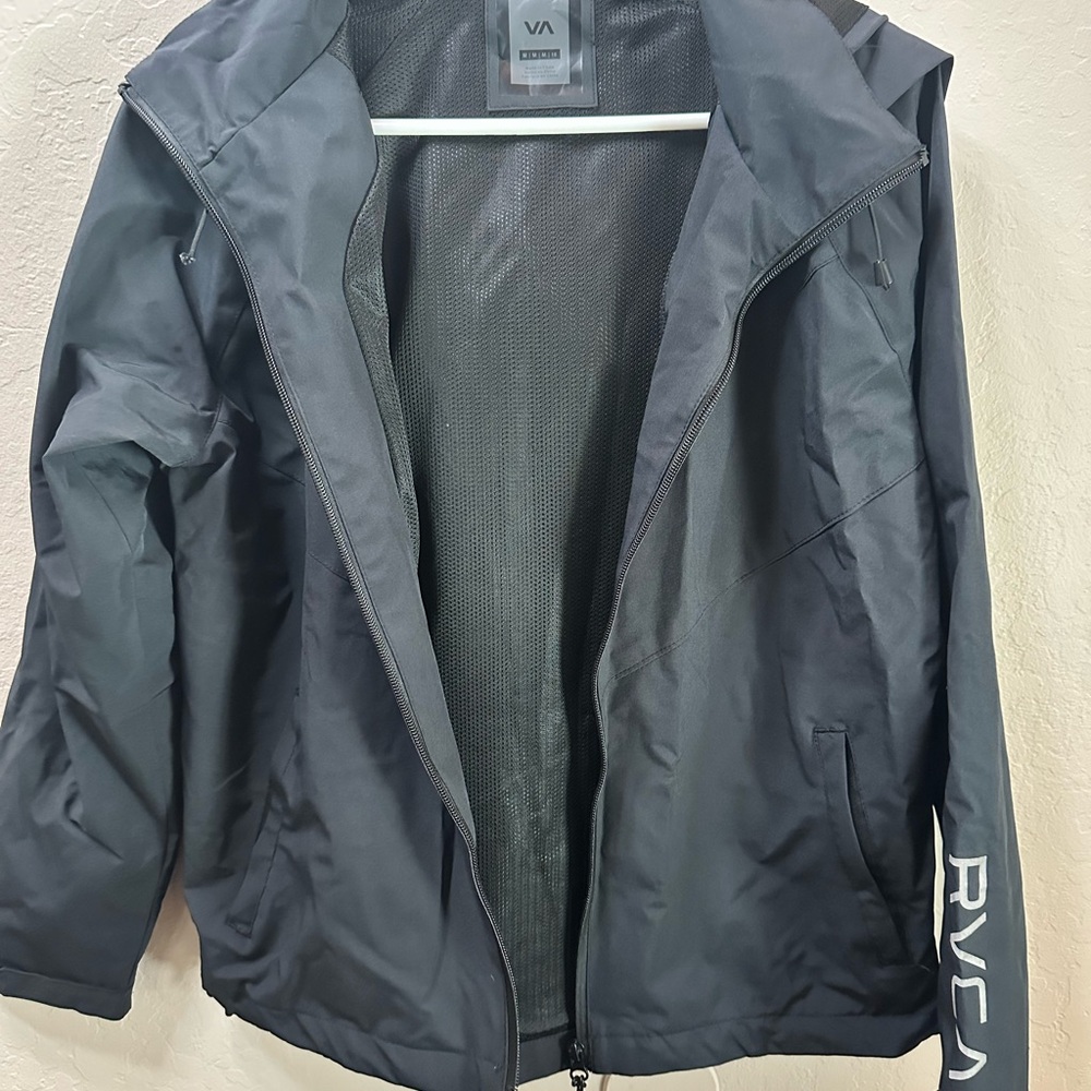 RVCA Men's Black Windbreaker Jacket